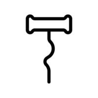 Corkscrew icon design in filled and outlined style vector