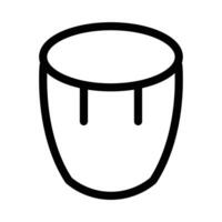 Conga drum icon design in filled and outlined style vector