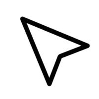 Cursor icon design in filled and outlined style vector