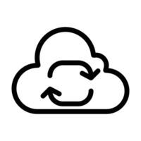 Data synchronization icon design in filled and outlined style vector