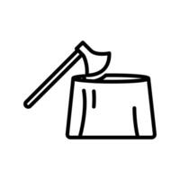 Deforestation icon design in filled and outlined style vector