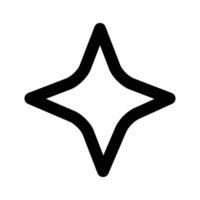 Diamond star icon design in filled and outlined style vector