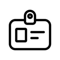 Employee id card icon design in filled and outlined style vector