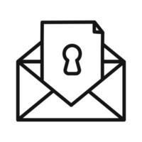 email security key icon design in filled and outlined style vector