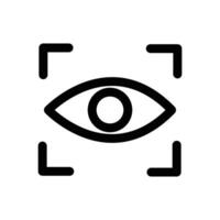 Eye scan icon design in filled and outlined style vector