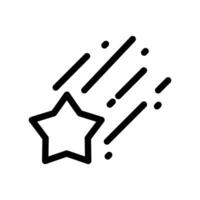Falling Star Icon design in filled and outlined style vector