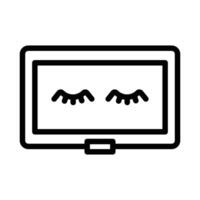 False eyelashes icon design in filled and outlined style vector