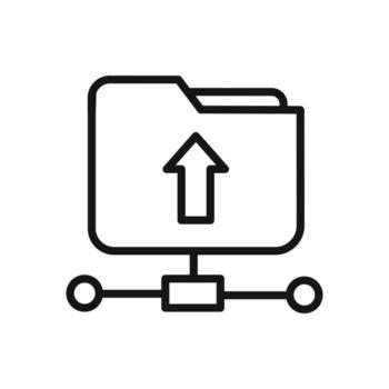 ftp navigate up icon design in filled and outlined style vector