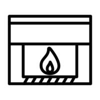Fireplace icon design in filled and outlined style vector