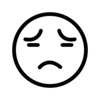 Guilty face emoji icon design in filled and outlined style vector