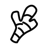 Ginger icon design in filled and outlined style vector