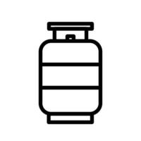 Gas cylinder icon design in filled and outlined style vector