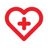 Heart plus icon design in filled and outlined style vector