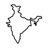Indian map icon design in filled and outlined style vector
