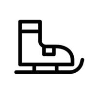Ice skates icon design in filled and outlined style vector