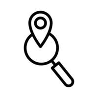 Location search icon design in filled and outlined style vector