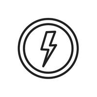 Lightning power charge icon vector