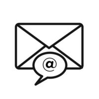 Mail message icon vector