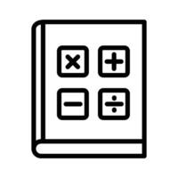 Maths book icon design in filled and outlined style vector