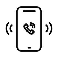 Mobile Phone call icon design in filled and outlined style vector