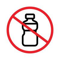 No plastic bottle icon design in filled and outlined style vector