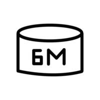 Pao 6m icon design in filled and outlined style vector