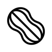 Peanut icon design in filled and outlined style vector