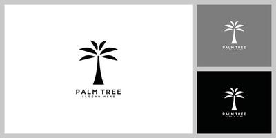 palm tree logo design template vector
