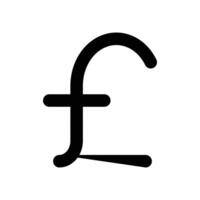 Pound icon design in filled and outlined style vector