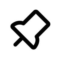 Push pin icon design in filled and outlined style vector