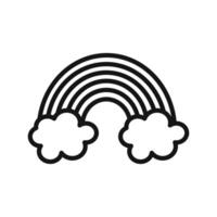 rainbow icon design in filled and outlined style vector