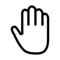 Raised Hand icon design in filled and outlined style vector