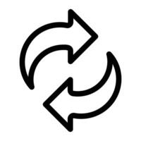 Refresh icon design in filled and outlined style vector