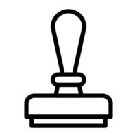 Rubber Stamp icon design in filled and outlined style vector