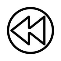 Rewind Previous Back arrow icon design in filled and outlined style vector