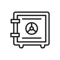 Safe box icon design in filled and outlined style vector