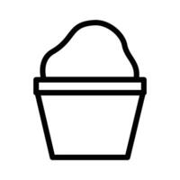 Sand bucket icon design in filled and outlined style vector