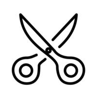 Scissors icon design in filled and outlined style vector