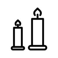Shabbat candles icon design in filled and outlined style vector