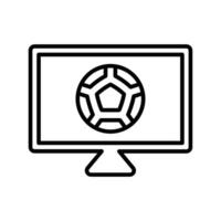 Soccer Live Match On TV icon design in filled and outlined style vector