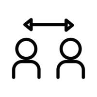 Social distancing icon design in filled and outlined style vector