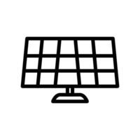 Solar collector icon design in filled and outlined style vector