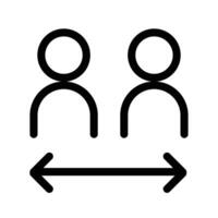 Social distancing sitting icon design in filled and outlined style vector