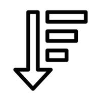 Sort icon design in filled and outlined style vector