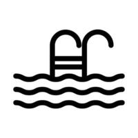 Swimming Pool icon design in filled and outlined style vector