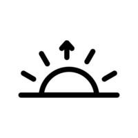 Sunrise icon design in filled and outlined style vector