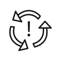 Synchronization error icon vector