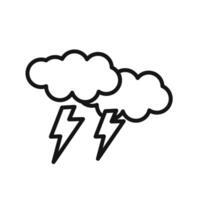 Thunder lightning icon vector