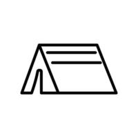 Tent icon design in filled and outlined style vector