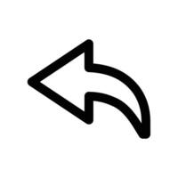 Undo arrow sign icon design in filled and outlined style vector